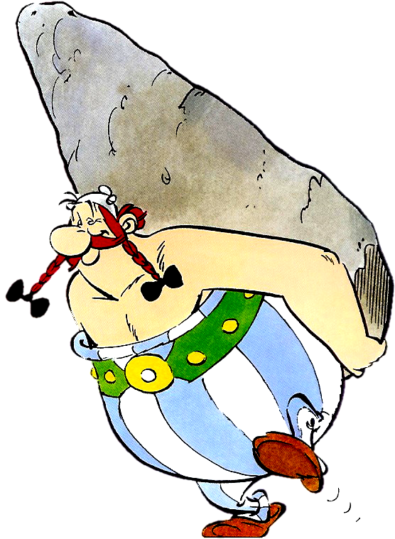 Obelix mit Hinkelstein